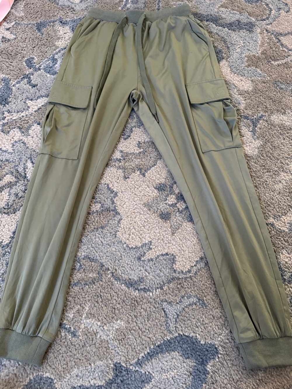 Olive Green Cargo Jogger Pants for Men